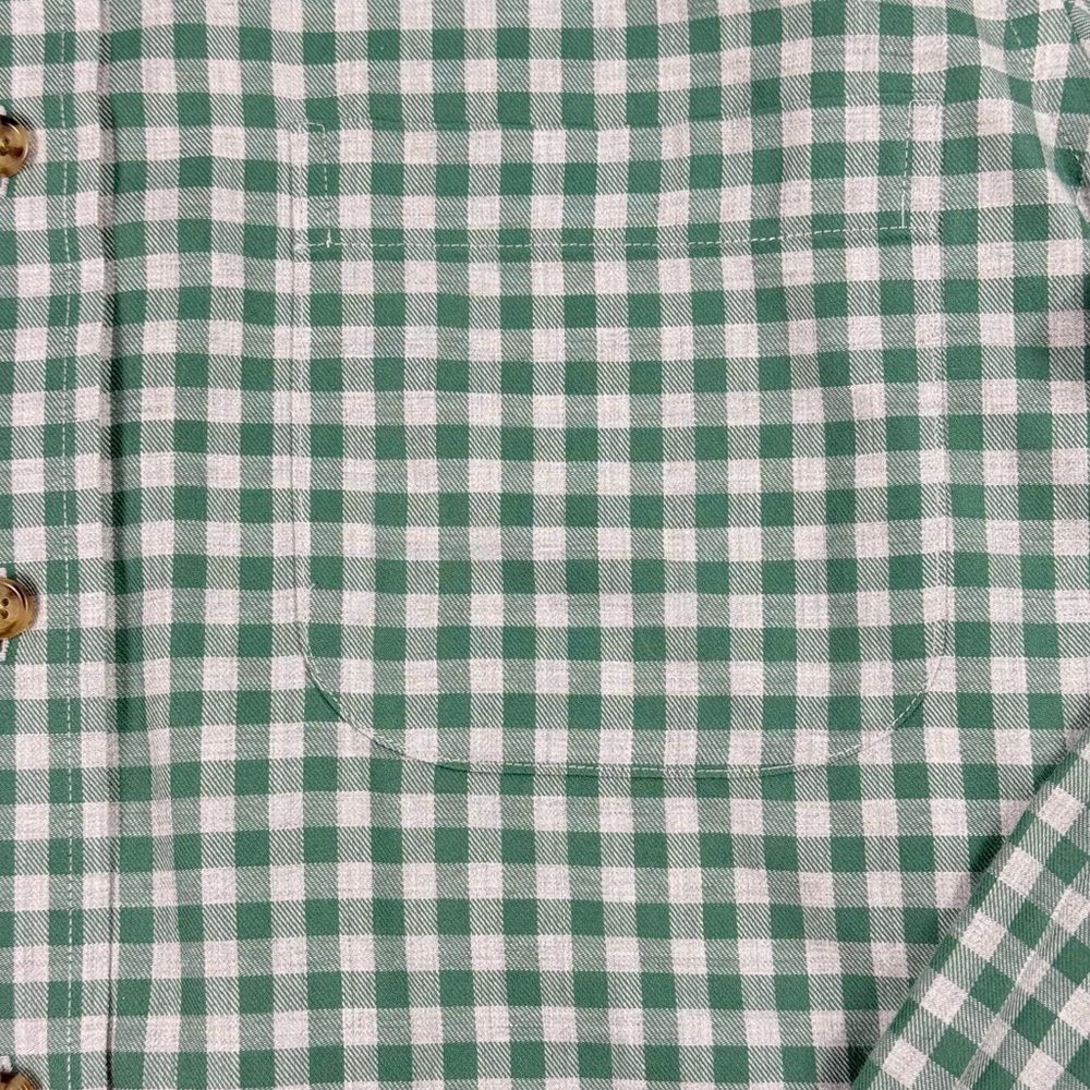 Brooks Brothers S Green Gray Checkered Shirt Non Iron Supima Cotton Button Down - Picture 10 of 10